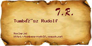 Tumbász Rudolf névjegykártya